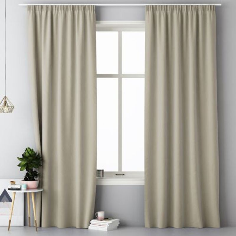 Casa si Gradina - Textile si covoare - Perdele si draperii - Perdele - Set 2 Perdele Lola cu rejansa Jemidi, 140 x 250 cm, Bej, Poliester, 55308.11.02 - Infinity.ro