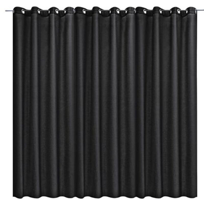 Casa si Gradina - Textile si covoare - Perdele si draperii - Perdele - Perdea opaca Stella cu inele Jemidi, 300 x 245 cm, Negru, Poliester, 55288.01.01 - Infinity.ro
