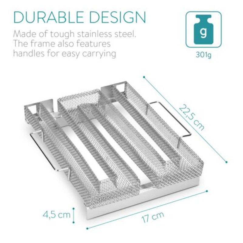 Casa si Gradina - Gradina si terasa - Gratare si accesorii - Accesorii gratare - Generator de fum rece din otel, forma M, 22 x 22,5 x 4,5 cm, 49300.01 - Infinity.ro