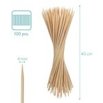 Casa si Gradina - Gradina si terasa - Gratare si accesorii - Accesorii gratare - Set 100 Frigarui Navaris din bambus, 400 x 4mm, 49149.01 - Infinity.ro