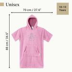 Casa si Gradina - Textile si covoare - Textile baie - Halate de baie - Poncho de baie pentru copii Homelevel, 10-13 ani, Roz, Bumbac organic, 54980.43 - Infinity.ro