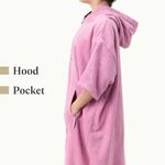 Casa si Gradina - Textile si covoare - Textile baie - Halate de baie - Poncho de baie pentru copii Homelevel, 10-13 ani, Roz, Bumbac organic, 54980.43 - Infinity.ro