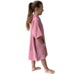 Casa si Gradina - Textile si covoare - Textile baie - Halate de baie - Poncho de baie pentru copii Homelevel, 3-5 ani, Roz, Bumbac organic, 54980.44 - Infinity.ro
