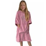 Casa si Gradina - Textile si covoare - Textile baie - Halate de baie - Poncho de baie pentru copii Homelevel, 3-5 ani, Roz, Bumbac organic, 54980.44 - Infinity.ro