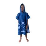 Casa si Gradina - Textile si covoare - Textile baie - Halate de baie - Poncho de baie pentru copii Homelevel, 8-11 ani, Multicolor, Bumbac organic, 54931.04.03 - Infinity.ro