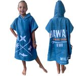 Casa si Gradina - Textile si covoare - Textile baie - Halate de baie - Poncho de baie pentru copii Homelevel, 8-11 ani, Multicolor, Bumbac organic, 54931.04.03 - Infinity.ro