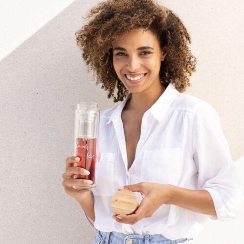 Casa si Gradina/Bucatarie si vesela/Vase pentru gatit/Ceainice si infuzoare - Sticla de ceai 500 ml, Cu infuzor, Transparent, 45888.2.05 - Infinity.ro