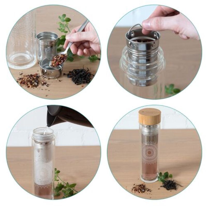 Casa si Gradina - Bucatarie si vesela - Vase pentru gatit - Ceainice si infuzoare - Sticla de ceai 500 ml, Cu infuzor, Transparent, 45888.2.01 - Infinity.ro