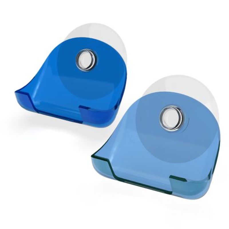 Casa si Gradina - Sanitare - Suporturi si accesorii baie - Suporturi baie - Set 2 Suporti cu ventuza pentru aparat de ras, Kwmobile, Albastru, Plastic, 48032.12 - Infinity.ro