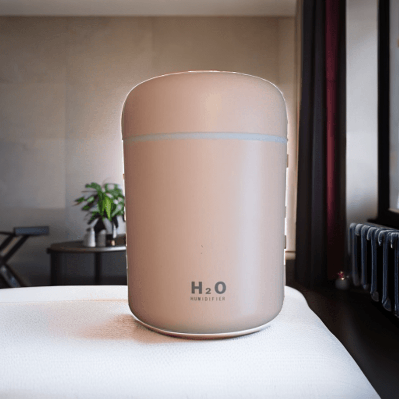 Electronice si Electrocasnice - Climatizare si sisteme de incalzire - Aparate filtrare aer - Umidificatoare - Mini Umidificator De Aromaterapie, Cu 2 Moduri De Pulverizare, Lumina Ambientala LED, Jocuri De Lumini, USB,300ml,roz - Infinity.ro
