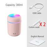 Electronice si Electrocasnice - Climatizare si sisteme de incalzire - Aparate filtrare aer - Umidificatoare - Mini Umidificator De Aromaterapie, Cu 2 Moduri De Pulverizare, Lumina Ambientala LED, Jocuri De Lumini, USB,300ml,roz - Infinity.ro