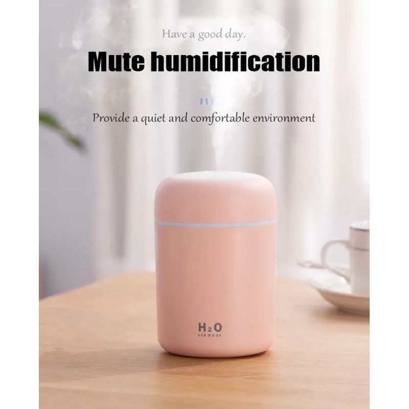 Electronice si Electrocasnice - Climatizare si sisteme de incalzire - Aparate filtrare aer - Umidificatoare - Mini Umidificator De Aromaterapie, Cu 2 Moduri De Pulverizare, Lumina Ambientala LED, Jocuri De Lumini, USB,300ml,roz - Infinity.ro