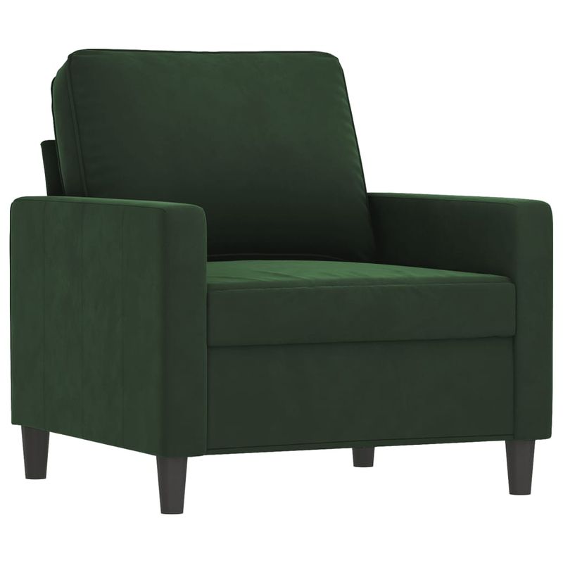 Casa si Gradina - Mobilier - Seturi de mobilier - Seturi living - Set de canapele cu perne, 3 piese, catifea, verde inchis, model 1 - Infinity.ro