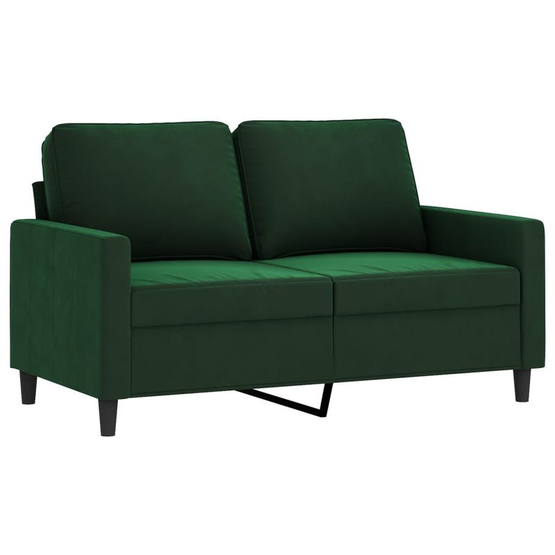 Casa si Gradina - Mobilier - Seturi de mobilier - Seturi living - Set de canapele cu perne, 3 piese, catifea, verde inchis, model 1 - Infinity.ro