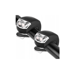 Sport si Outdoor - Ciclism - Accesorii pentru biciclete - Lumini biciclete - Set 2 lampi pentru bicicleta, fata si spate, silicon, 4x3.3x6.5cm, negru - Infinity.ro
