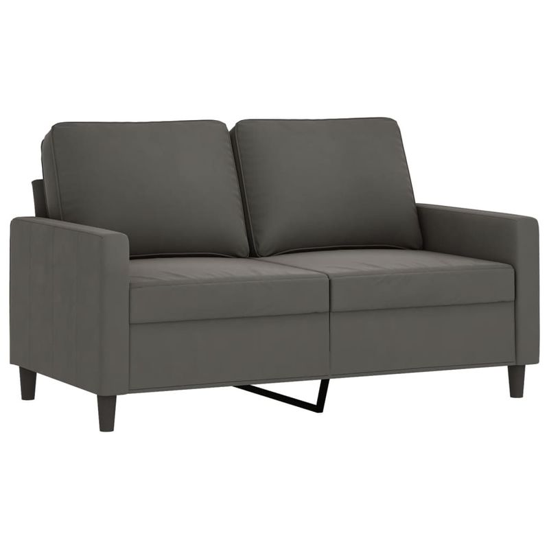 Casa si Gradina - Mobilier - Seturi de mobilier - Seturi living - Set de canapele cu perne, 3 piese, catifea, gri inchis, model 3 - Infinity.ro
