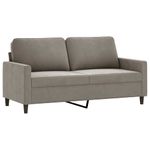 Casa si Gradina - Mobilier - Seturi de mobilier - Seturi living - Set de canapele cu perne, 3 piese, catifea, gri deschis, model 2 - Infinity.ro