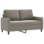 Casa si Gradina - Mobilier - Seturi de mobilier - Seturi living - Set de canapele cu perne, 3 piese, catifea, gri deschis, model 2 - Infinity.ro
