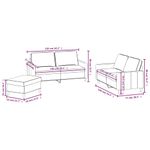 Casa si Gradina - Mobilier - Seturi de mobilier - Seturi living - Set de canapele cu perne, 3 piese, catifea, gri deschis, model 2 - Infinity.ro