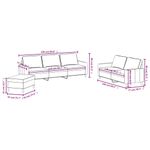 Casa si Gradina - Mobilier - Seturi de mobilier - Seturi living - Set de canapele cu perne, 3 piese, catifea, gri deschis, model 4 - Infinity.ro