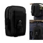 Sport si Outdoor - Articole de voiaj - Rucsacuri - Geanta militara pentru centura de sold, 12x18x6cm, negru - Infinity.ro