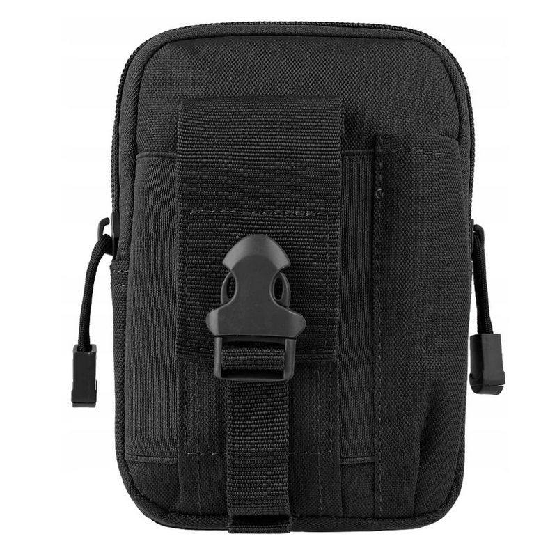 Sport si Outdoor - Articole de voiaj - Rucsacuri - Geanta militara pentru centura de sold, 12x18x6cm, negru - Infinity.ro