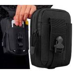 Sport si Outdoor - Articole de voiaj - Rucsacuri - Geanta militara pentru centura de sold, 12x18x6cm, negru - Infinity.ro