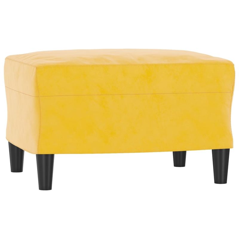 Casa si Gradina - Mobilier - Seturi de mobilier - Seturi living - Set de canapele cu perne, 3 piese, catifea, galben, model 3 - Infinity.ro