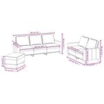 Casa si Gradina - Mobilier - Seturi de mobilier - Seturi living - Set de canapele cu perne, 3 piese, catifea, galben, model 3 - Infinity.ro
