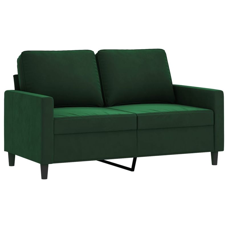 Casa si Gradina - Mobilier - Seturi de mobilier - Seturi living - Set de canapele cu perne, 2 piese, catifea, verde inchis - Infinity.ro