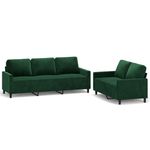 Casa si Gradina - Mobilier - Seturi de mobilier - Seturi living - Set de canapele cu perne, 2 piese, catifea, verde inchis - Infinity.ro