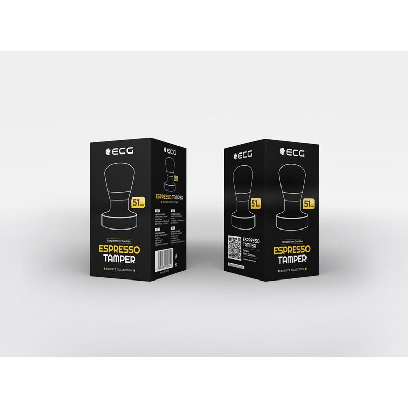Electronice si Electrocasnice - Electrocasnice bucatarie - Preparare bauturi - Accesorii si consumabile aparate preparare bauturi - Tamper profesional pentru cafea ECG Combino 51 mm - Infinity.ro