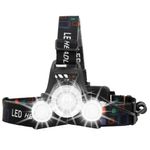 Casa si Gradina - Corpuri si surse de iluminat - Iluminat exterior - Lanterne - Lanterna de cap Springos, 2 acumulatori si 2 incarcatoare, lumina fata si stop spate, 4 moduri de iluminare, negru - Infinity.ro