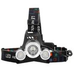 Casa si Gradina - Corpuri si surse de iluminat - Iluminat exterior - Lanterne - Lanterna de cap Springos, 2 acumulatori si 2 incarcatoare, lumina fata si stop spate, 4 moduri de iluminare, negru - Infinity.ro