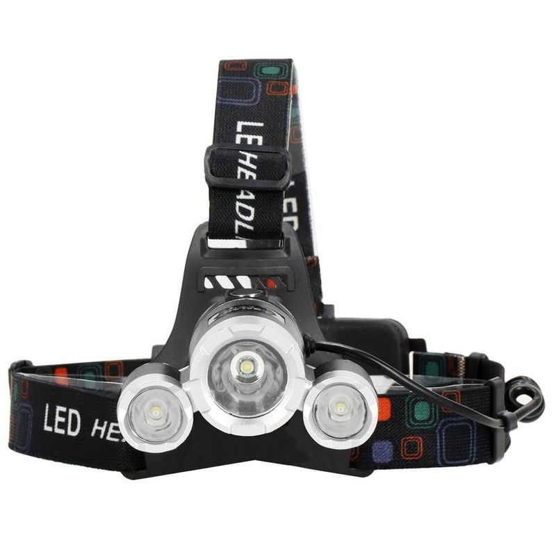 Casa si Gradina - Corpuri si surse de iluminat - Iluminat exterior - Lanterne - Lanterna de cap Springos, 2 acumulatori si 2 incarcatoare, lumina fata si stop spate, 4 moduri de iluminare, negru - Infinity.ro