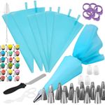 Casa si Gradina - Bucatarie si vesela - Ustensile bucatarie - Ustensile ornare prajituri - Set ornare prajituri, Silicon/Inox/Plastic, 70 piese, Multicolor - Infinity.ro