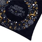 Casa si Gradina/Textile si covoare/Lenjerii de pat/Fete de perna - Fata de perna decorativa Merry Christmas, 40 x 40 cm, cu fermoar, poliester, negru - Infinity.ro