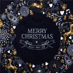 Casa si Gradina/Textile si covoare/Lenjerii de pat/Fete de perna - Fata de perna decorativa Merry Christmas, 40 x 40 cm, cu fermoar, poliester, negru - Infinity.ro