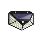 Casa si Gradina - Corpuri si surse de iluminat - Iluminat exterior - Lampi solare - Lampa solara cu senzor de miscare, 100 LED, lumina alb/rece, negru - Infinity.ro