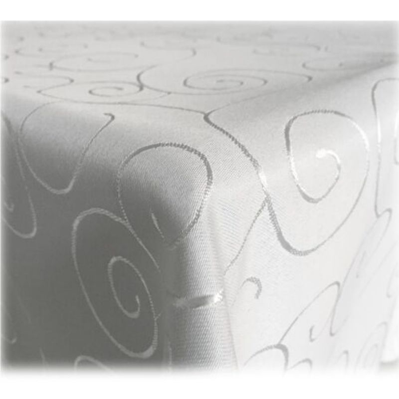 Casa si Gradina - Textile si covoare - Textile bucatarie - Fete de masa - Fata de masa ovala cu ornament Jemidi, 160 x 300 cm, Alb, Poliester, 55264.02.29 - Infinity.ro