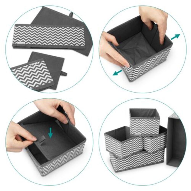 Casa si Gradina - Mobilier - Organizare si depozitare - Cutii depozitare - Set 12 cutii de depozitare Navaris diverse marimi, 49052.10 - Infinity.ro