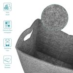 Casa si Gradina - Mobilier - Organizare si depozitare - Cutii depozitare - Cos de depozitare din pasla Navaris Basket, gri, 40 x 23 x 39.5 cm, 45832.19 - Infinity.ro