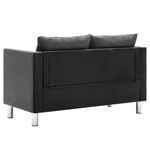 Casa si Gradina - Mobilier - Seturi de mobilier - Seturi living - Set canapea, 3 piese, 3+2+1 locuri, piele ecologica, negru/gri deschis - Infinity.ro