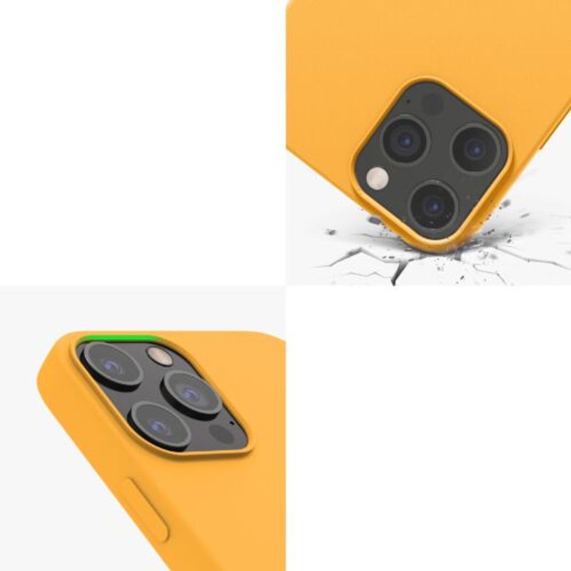 Laptop, Telefoane si Tablete - Telefoane mobile si accesorii - Accesorii Telefoane - Huse telefoane - Husa pentru iPhone 12 Pro Max, Silicon, Galben, 52644.217 - Infinity.ro
