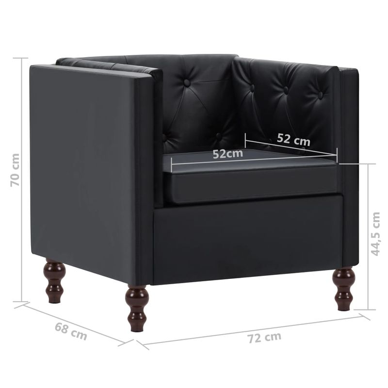 Casa si Gradina - Mobilier - Seturi de mobilier - Seturi living - Set canapea, 2 piese, piele ecologica, negru - Infinity.ro