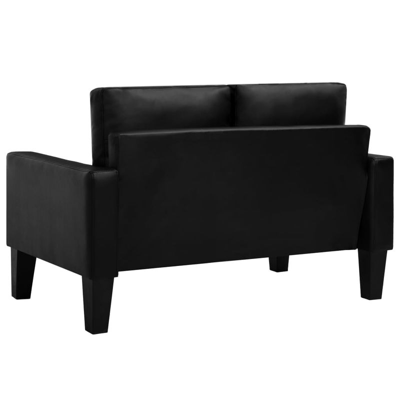 Casa si Gradina - Mobilier - Seturi de mobilier - Seturi living - Set canapea, 2 buc., 3+2 locuri, piele artificiala, negru - Infinity.ro