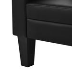 Casa si Gradina - Mobilier - Seturi de mobilier - Seturi living - Set canapea, 2 buc., 3+2 locuri, piele artificiala, negru - Infinity.ro