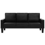Casa si Gradina - Mobilier - Seturi de mobilier - Seturi living - Set canapea, 2 buc., 3+2 locuri, piele artificiala, negru - Infinity.ro