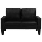 Casa si Gradina - Mobilier - Seturi de mobilier - Seturi living - Set canapea, 2 buc., 3+2 locuri, piele artificiala, negru - Infinity.ro