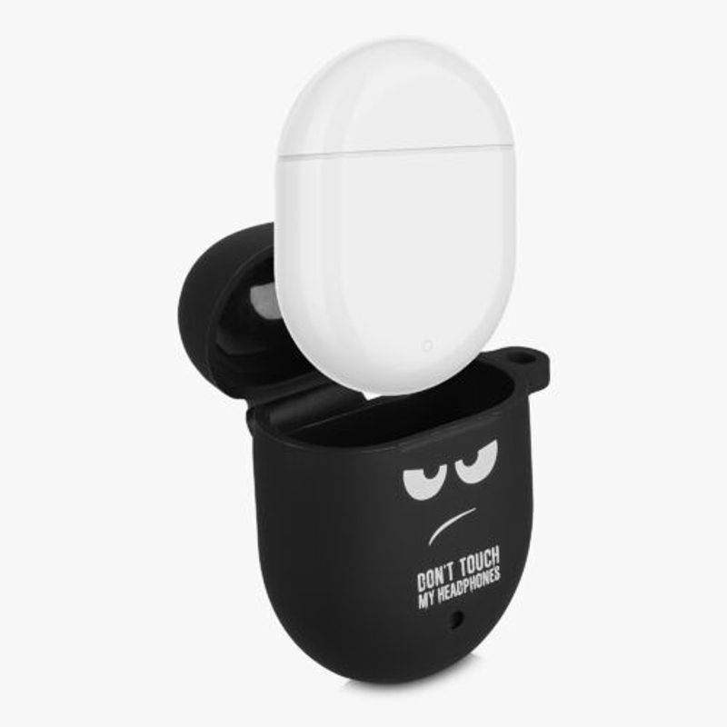 Laptop, Telefoane si Tablete - Telefoane mobile si accesorii - Accesorii Telefoane - Huse telefoane - Husa pentru casti Google Pixel Buds 2 (2020), Kwmobile, Negru/Alb, Silicon, 58157.01 - Infinity.ro